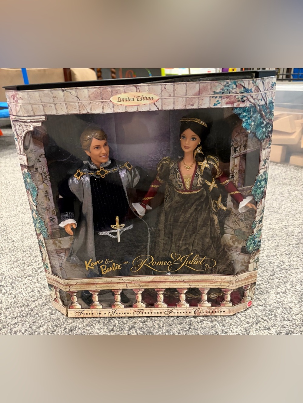 Barbie Romeo & Juliet Collector Box – Black and Gold Accents